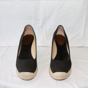 J. Crew Seville Espadrille Wedges in Black